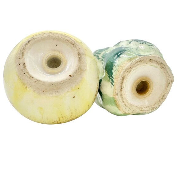 Vintage Ceramic Onion and Bell Pepper Salt And Pepper Shakers Unique - Picture 3 of 7